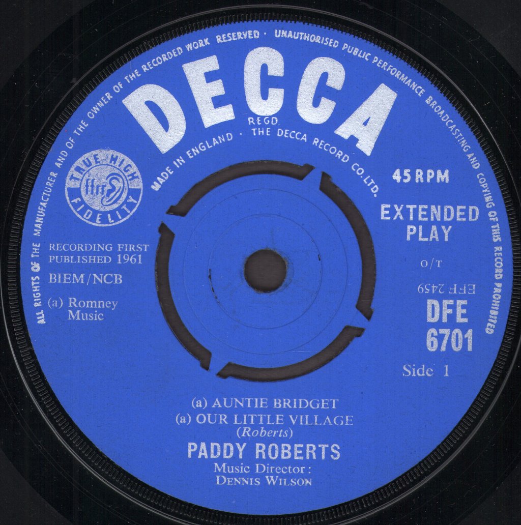 Paddy Roberts - Paddy - 7 Inch