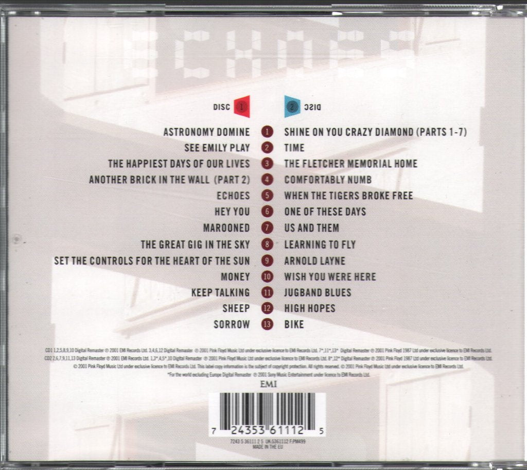 Pink Floyd - Echoes: The Best Of Pink Floyd - Double Cd