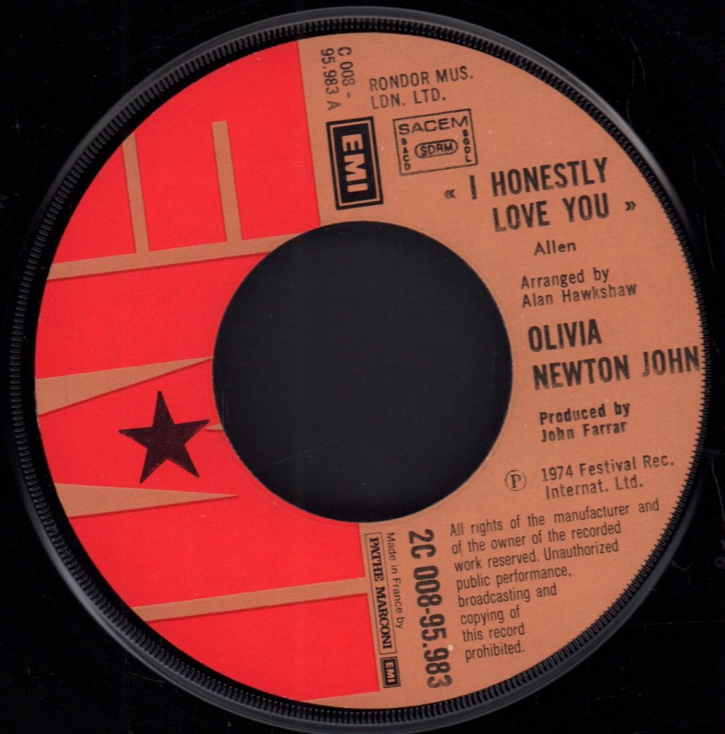 Olivia Newton John - I Honestly Love You - 7 Inch