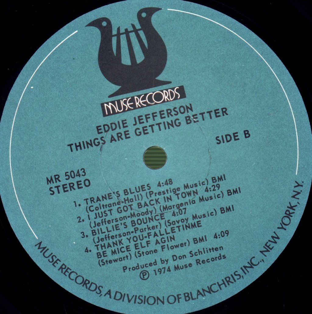 Eddie Jefferson - Things Are Getting Better - Lp