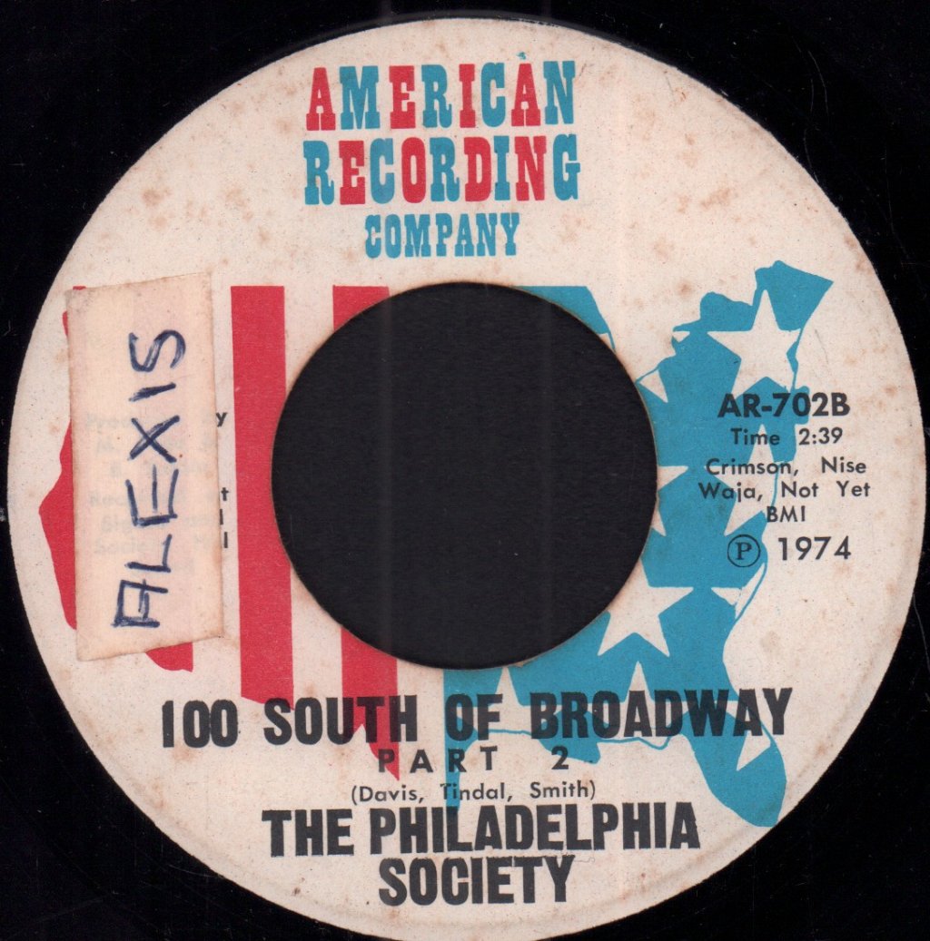 Philadelphia Society - 100 South Of Broadway - 7 Inch