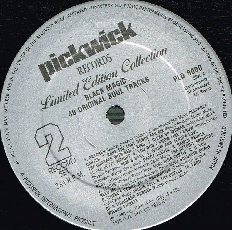 Various Artists - Black Magic (40 Original Soul Tracks) - Double Lp