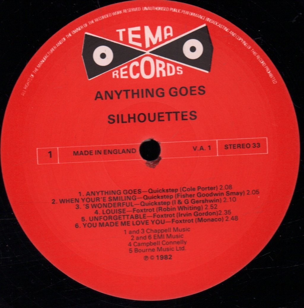 Silhouettes - Anything Goes! - Lp