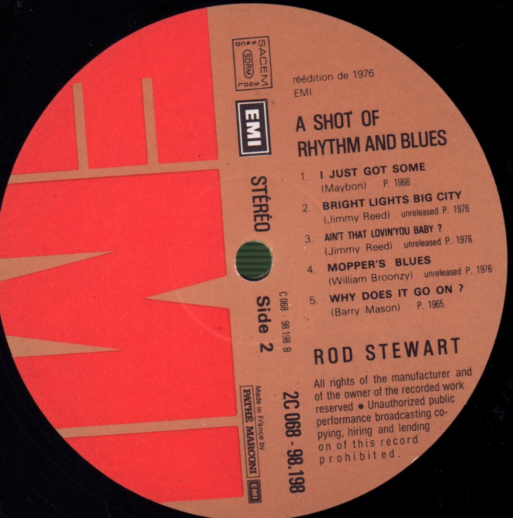 Rod Stewart - A Shot Of Rhythm And Blues - Lp