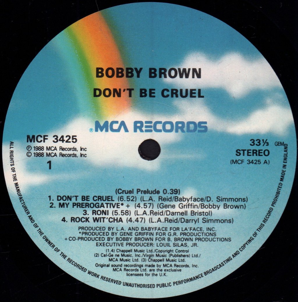 Bobby Brown - Don't Be Cruel - Lp