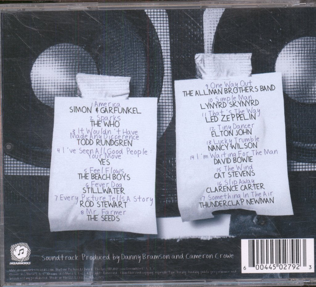 Various Artists - Music From The Motion Picture Almost Famous - Cd