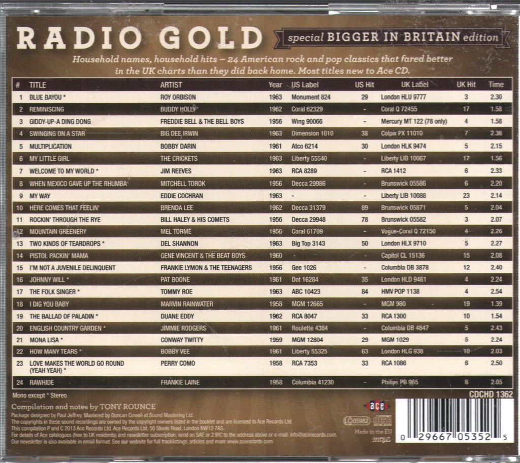 Various Artists - Radio Gold - Bigger In Britain - Cd