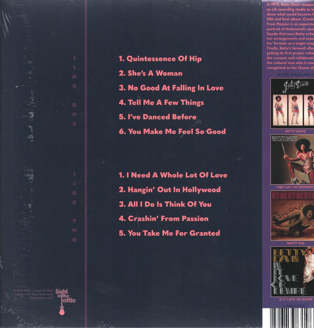 Betty Davis - Crashin' From Passion - Lp