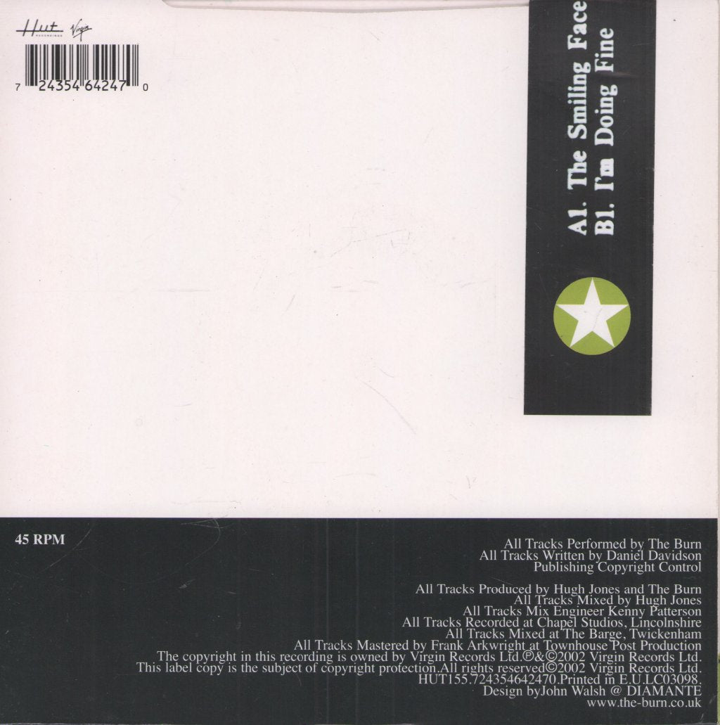 Burn (Indie) - Smiling Face - 7 Inch