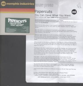 Papercuts - You Can Have What You Want - Cdr
