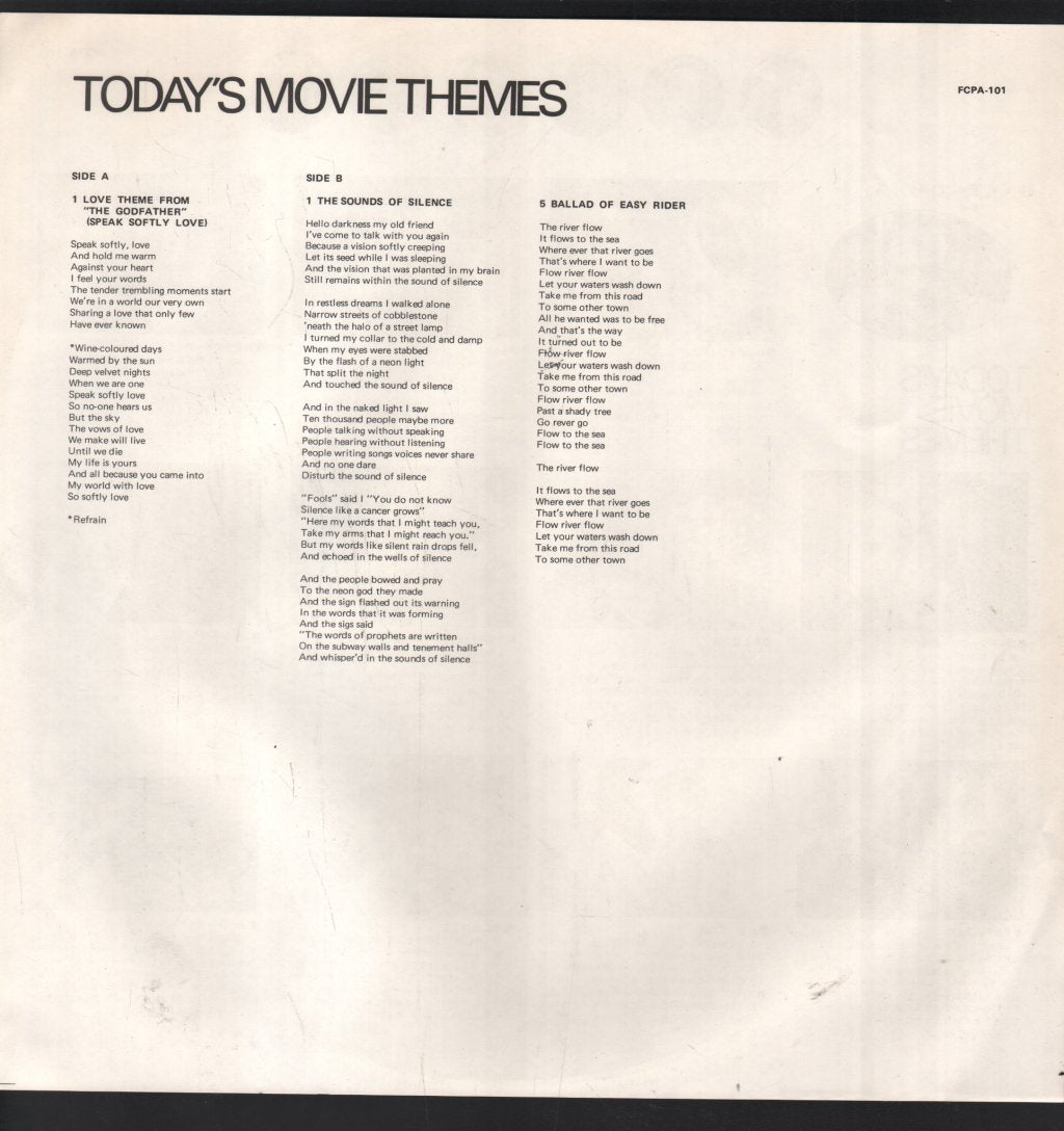 Various Artists - Today's Movie Themes - Lp