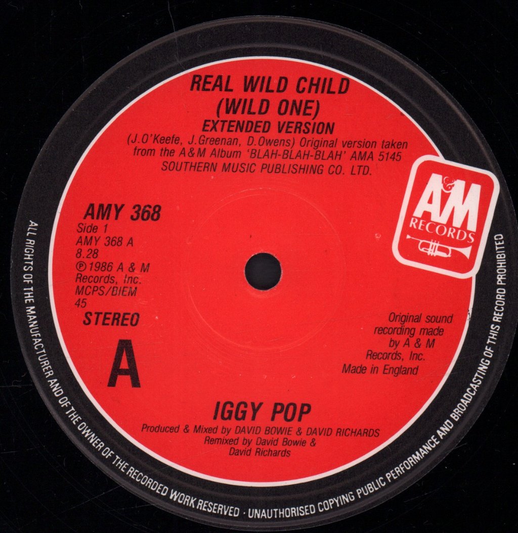 Iggy Pop - Real Wild Child - 12 Inch