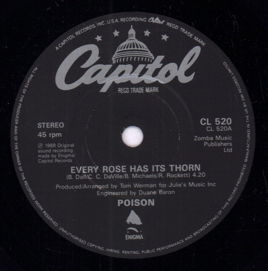 Poison - Every Rose Has It's Thorn - 7 Inch