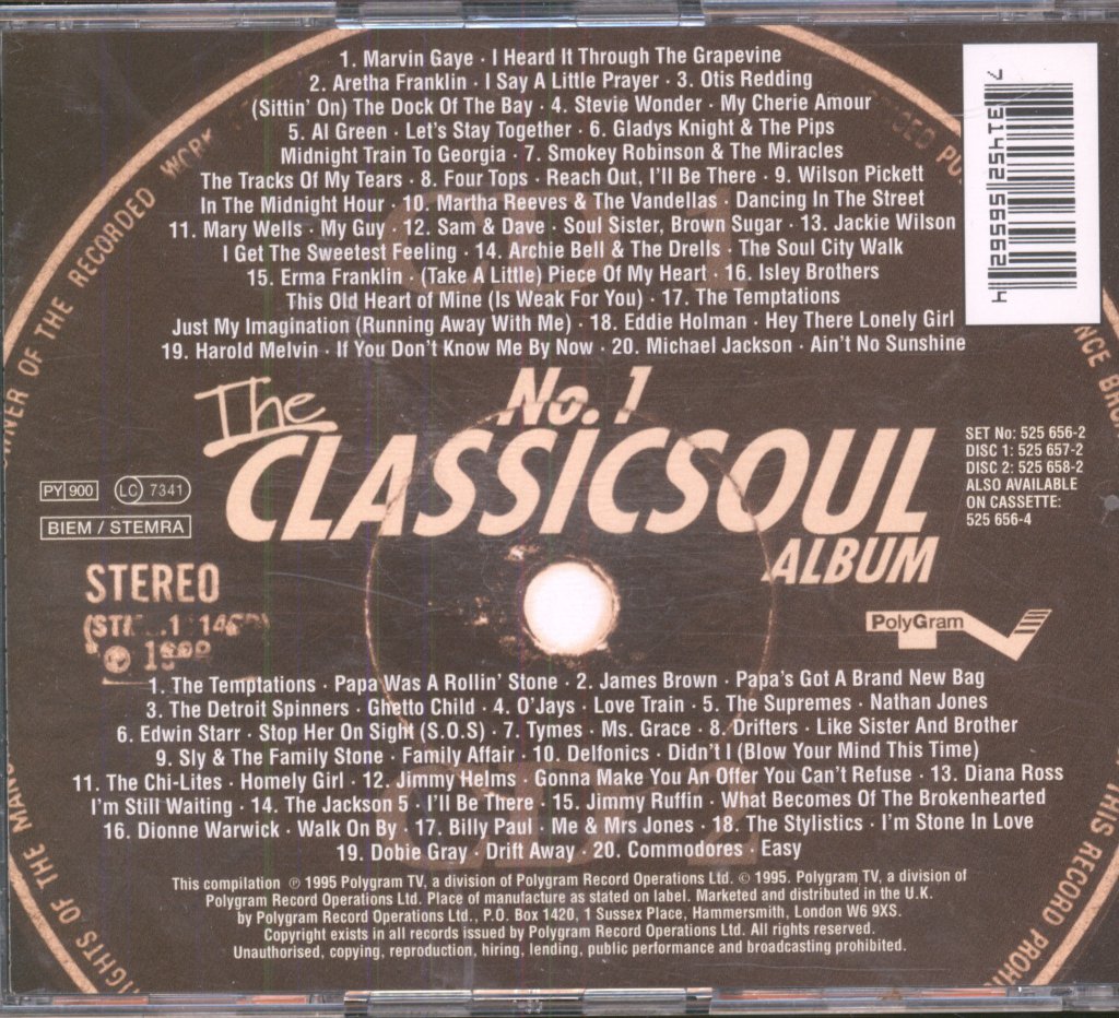 Various Artists - No. 1 Classic Soul Album - Double Cd