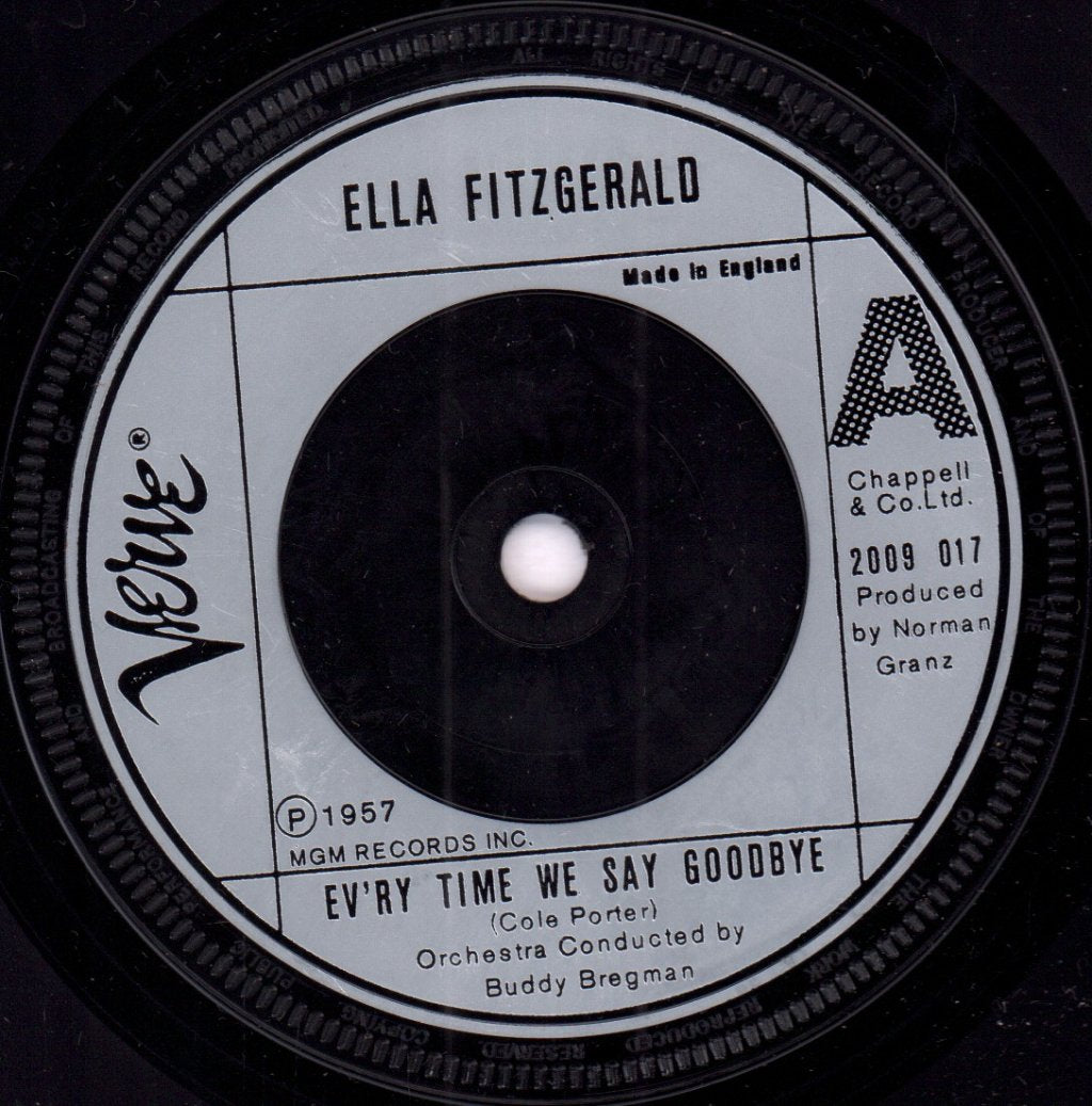 Ella Fitzgerald - Ev'ry Time We Say Goodbye - 7 Inch