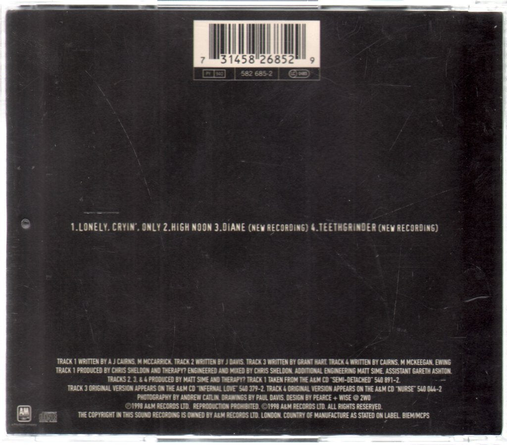 Therapy (Rock Group) - Lonely Cryin Only - Cd
