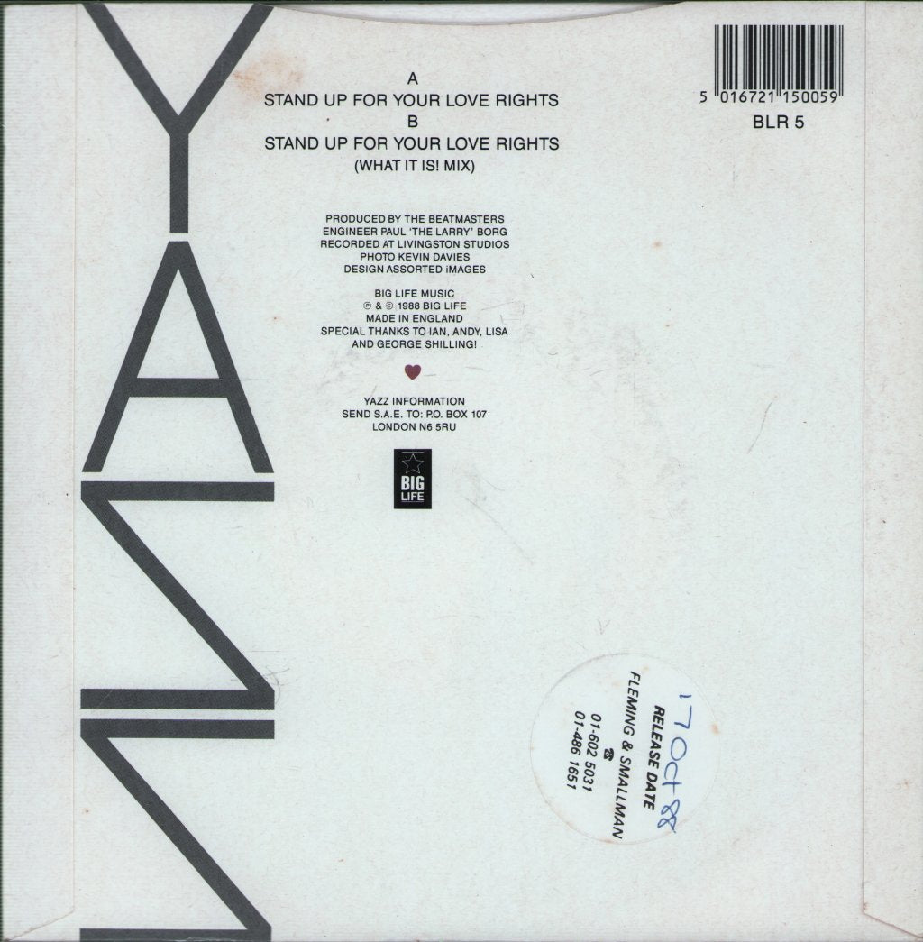 Yazz - Stand Up For Your Love Rights - 7 Inch