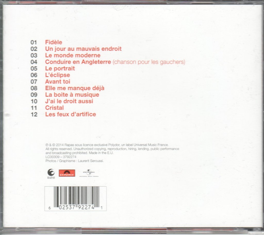 Calogero - Les Feux D'Artifice - Cd