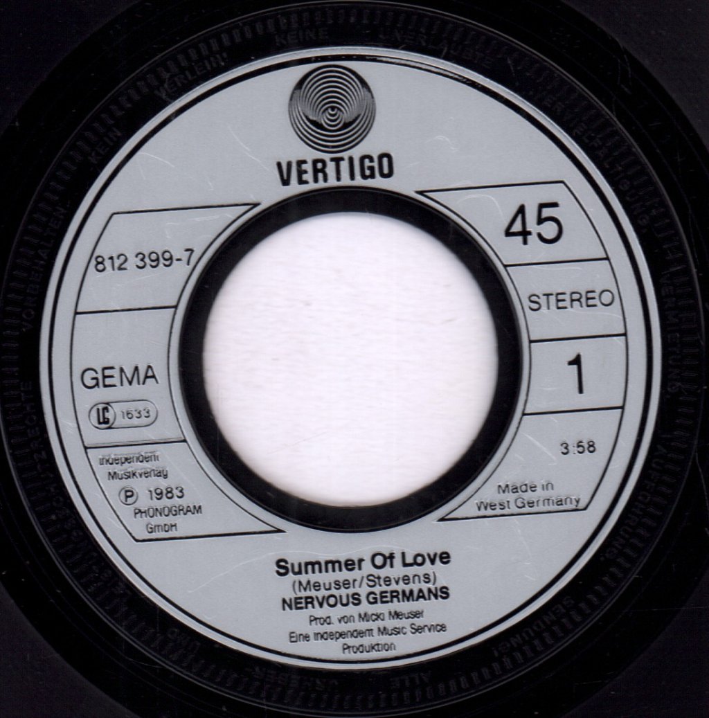 Nervous Germans - Summer Of Love - 7 Inch
