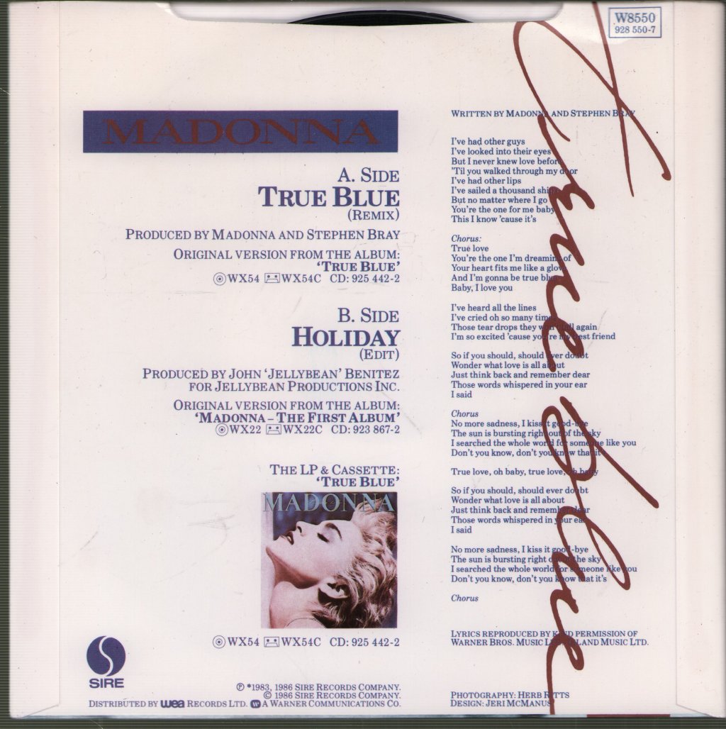 Madonna - True Blue - 7 Inch
