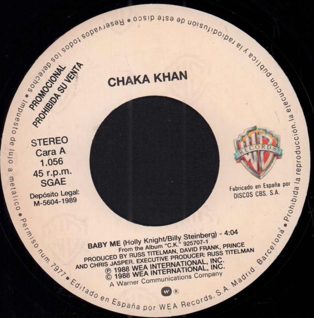 Chaka Khan - Baby Me - 7 Inch