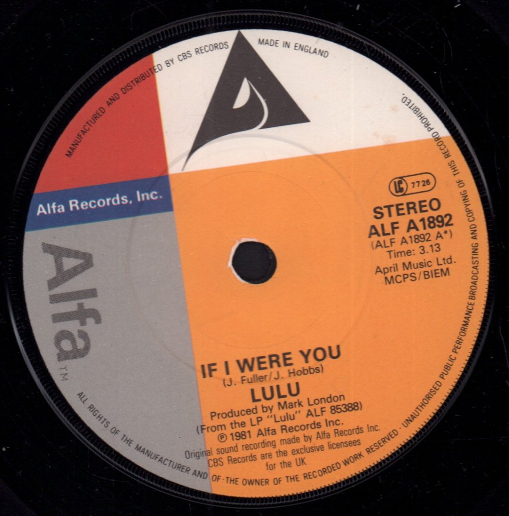 Lulu - If I Were You - 7 Inch