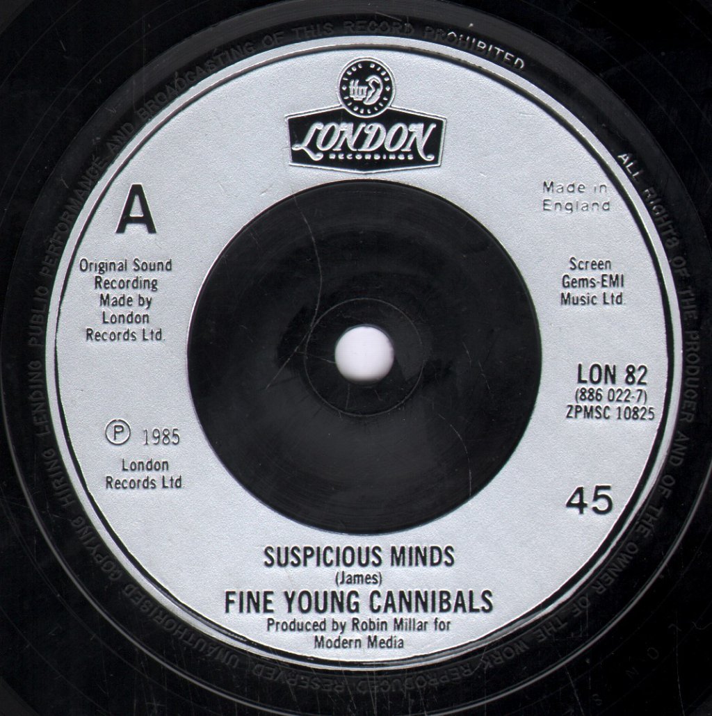 Fine Young Cannibals - Suspicious Minds - 7 Inch