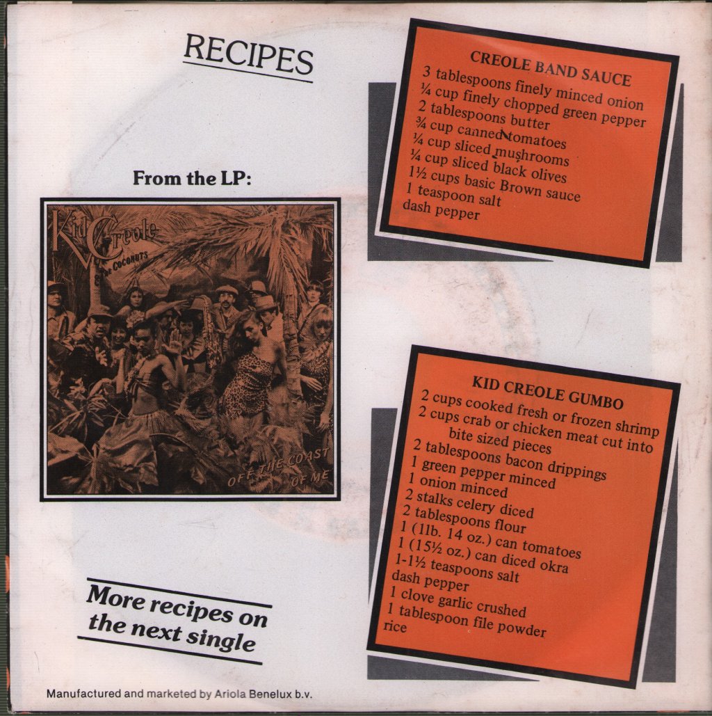 Kid Creole And The Coconuts - Lilli Marlene - 7 Inch