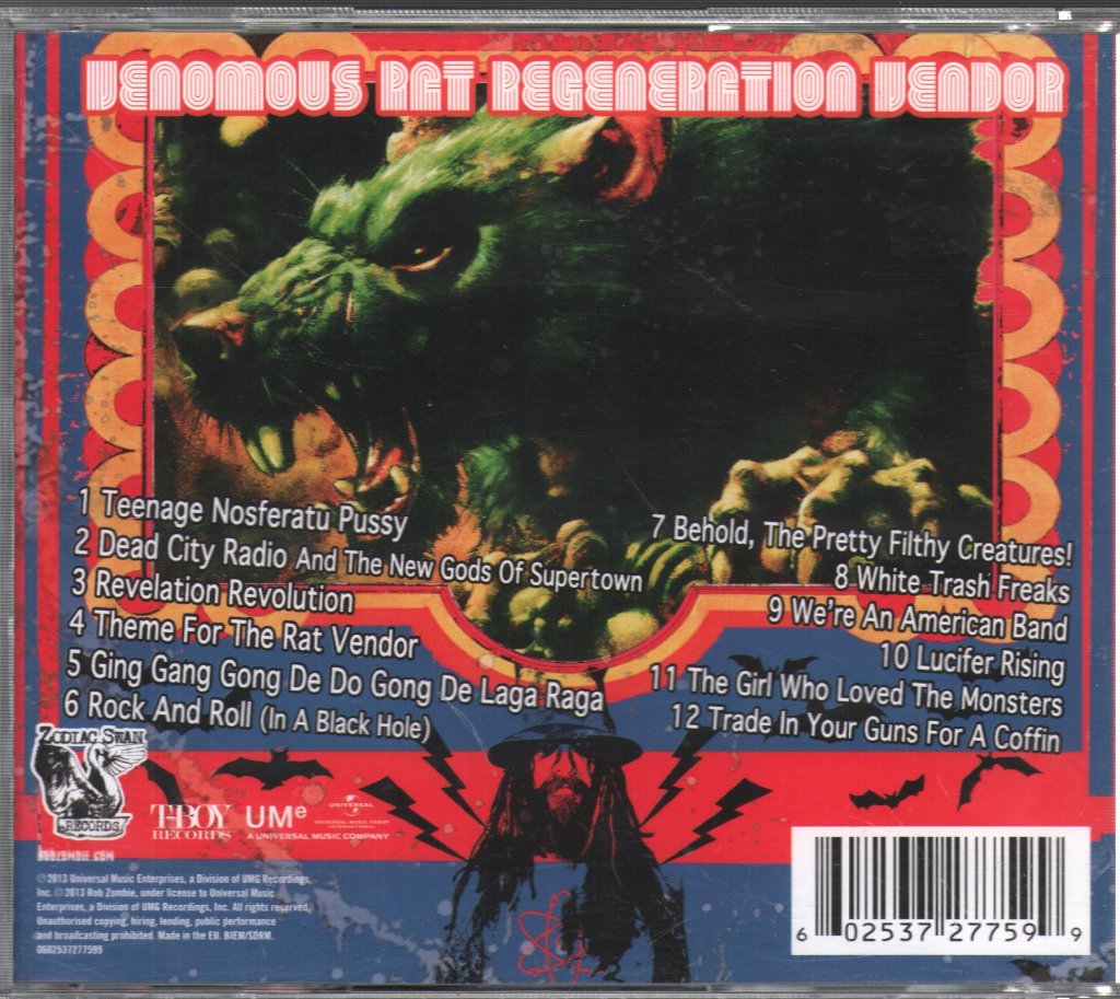 Rob Zombie - Venomous Rat Regeneration Vendor - Cd
