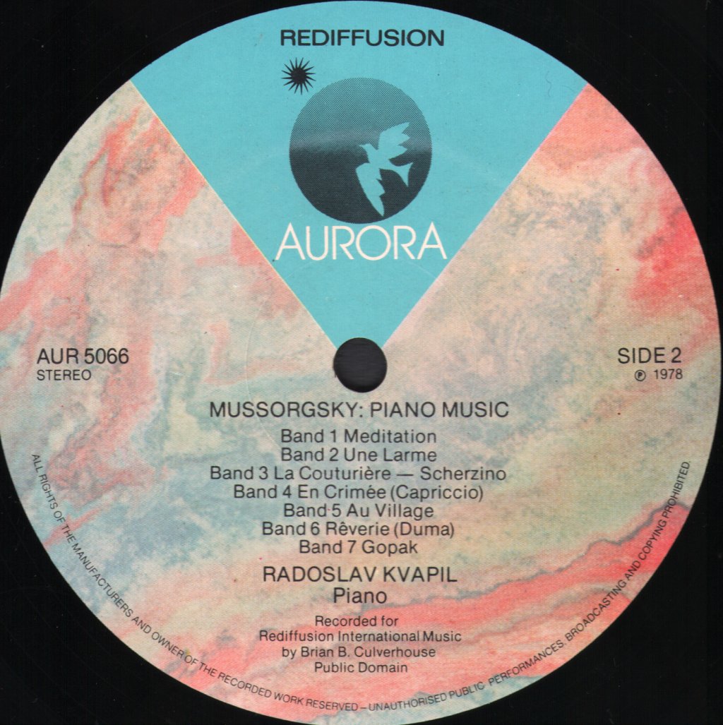 Radoslav Kvapil - Songs Of Innocence And Experience: Mussorgsky Piano Music - Lp