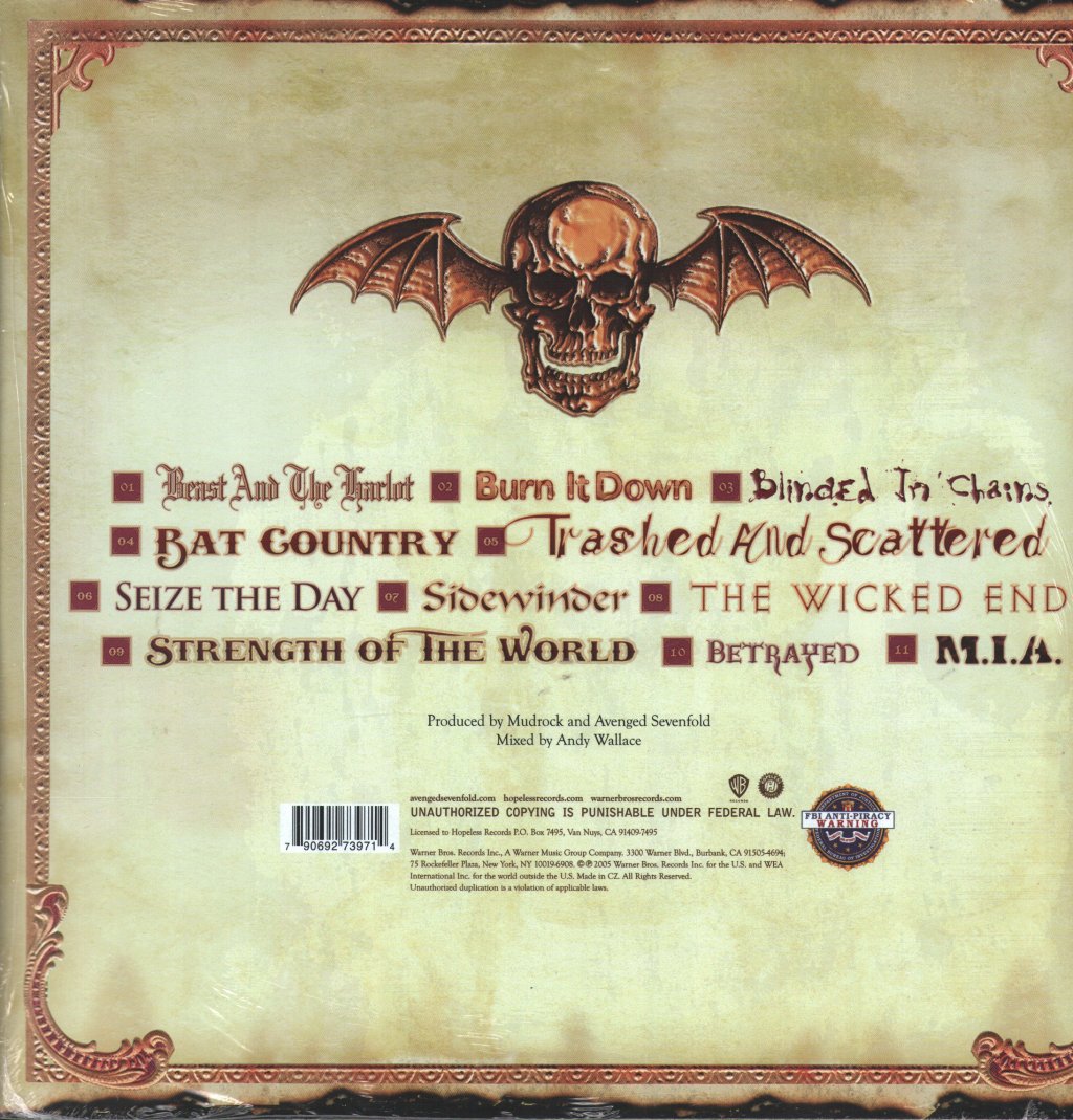 Avenged Sevenfold - City of Evil - Double Lp