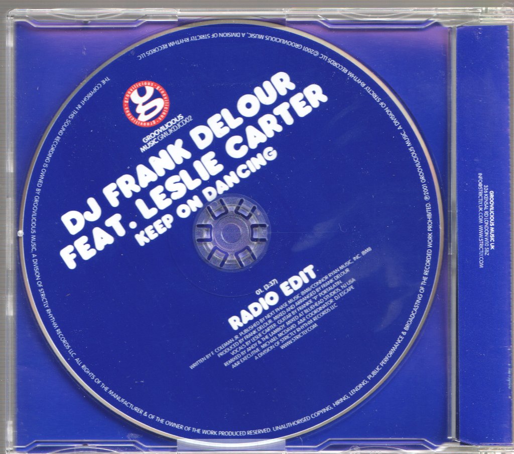 Dj Frank Delour Feat. Leslie Carter - Keep On Dancing - Cd