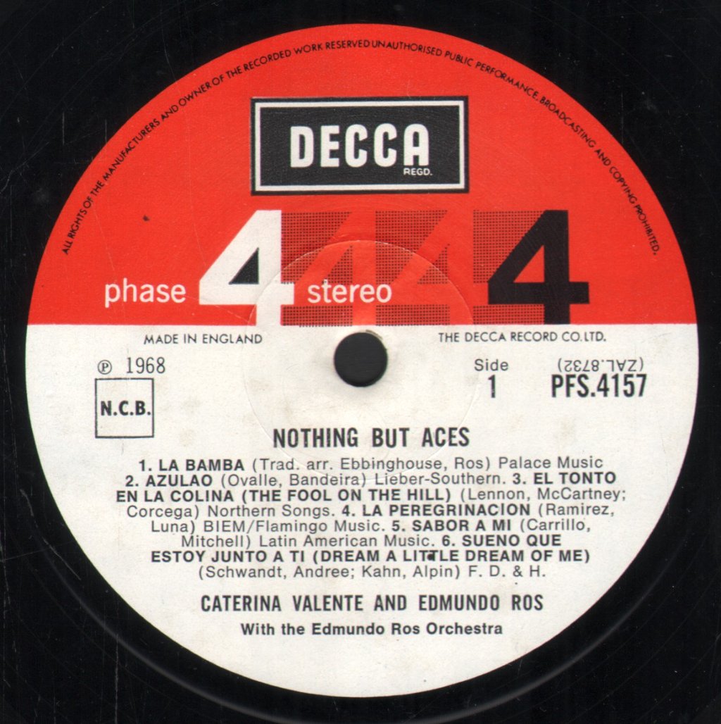 Caterina Valente And Edmundo Ros - Nothing But Aces - Lp