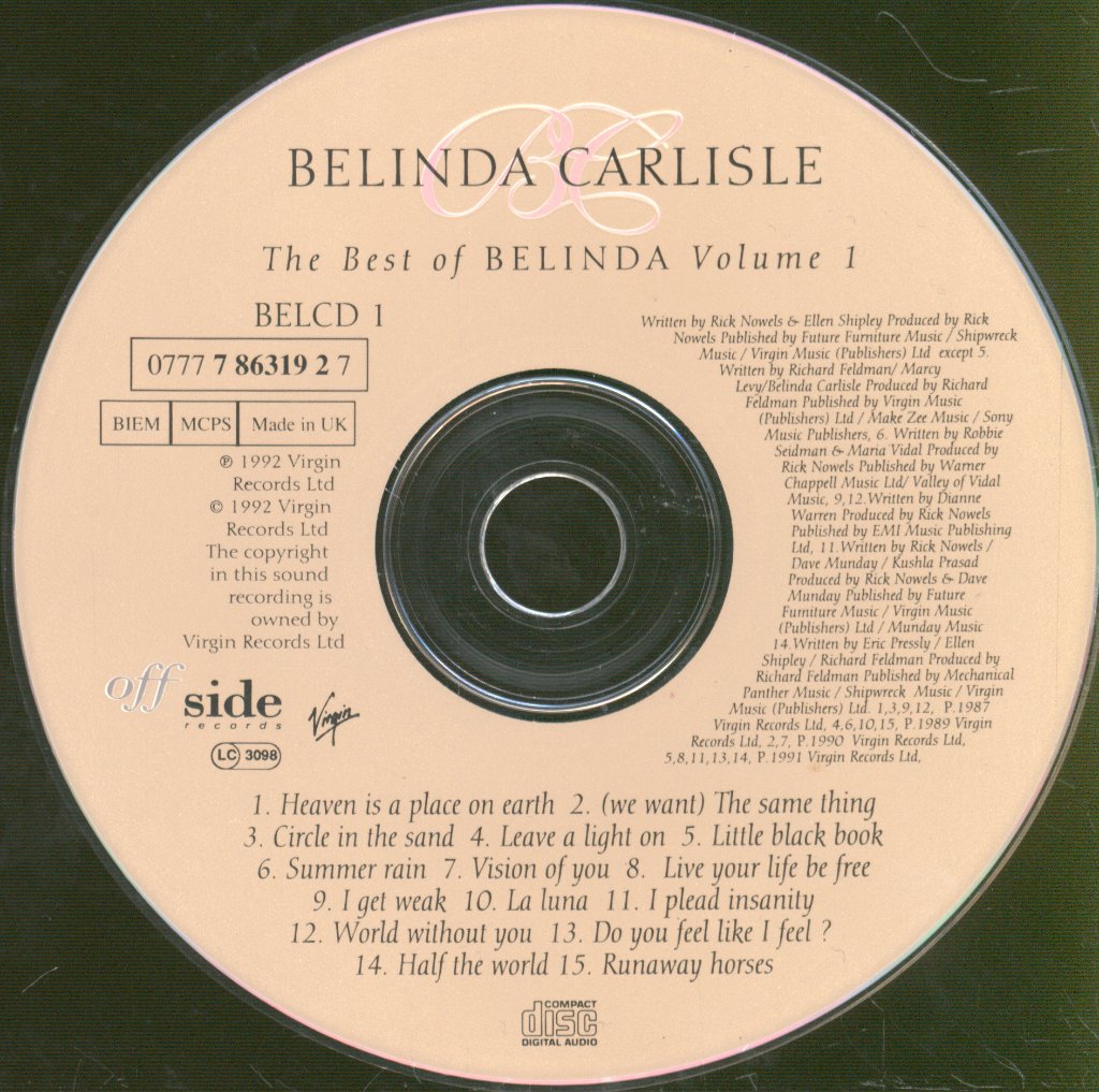 Belinda Carlisle - Best Of Belinda Volume 1 - Cd