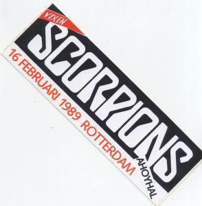 Scorpions - Ahoyhal Rotterdam 16/2/89 - Sticker