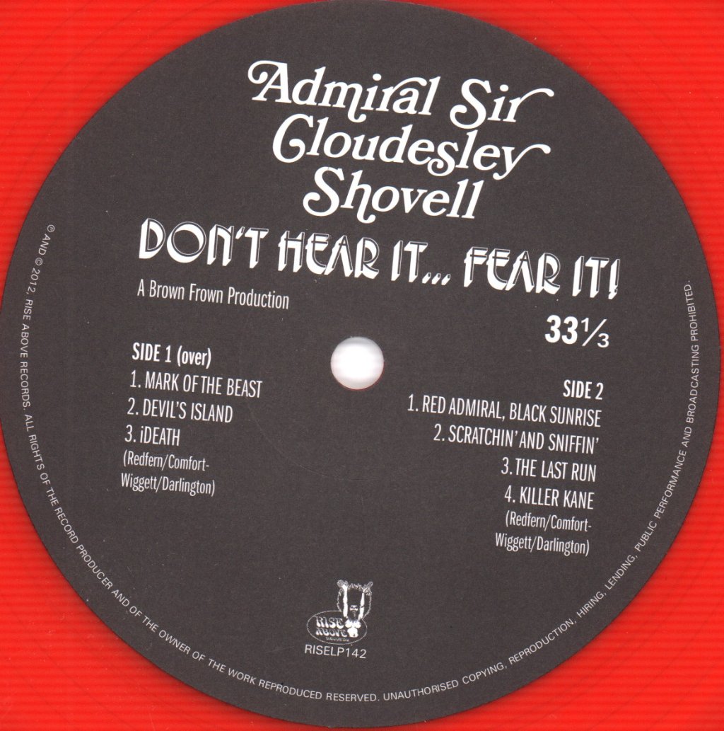 Admiral Sir Cloudesley Shovell - Don't Hear It...Fear It! - Lp