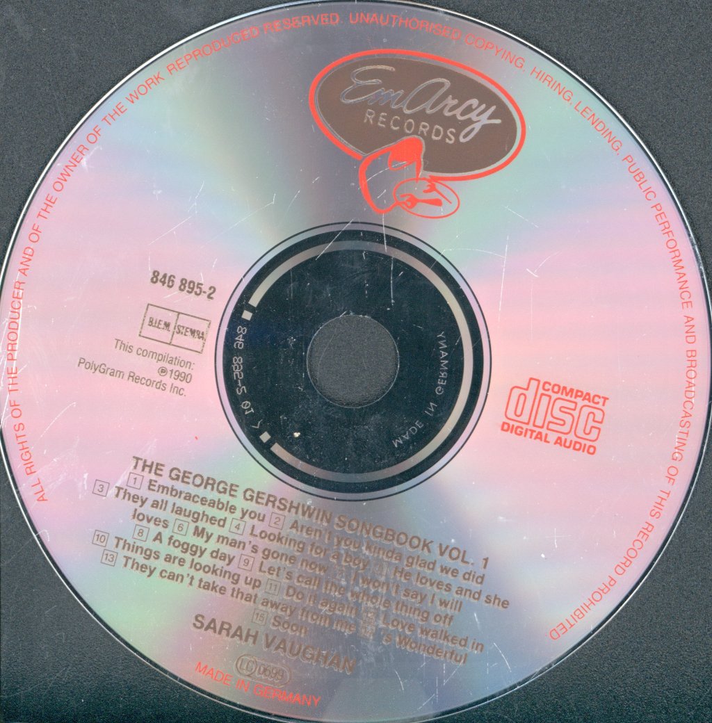 Sarah Vaughan - George Gershwin Songbook Volume 1 - Cd