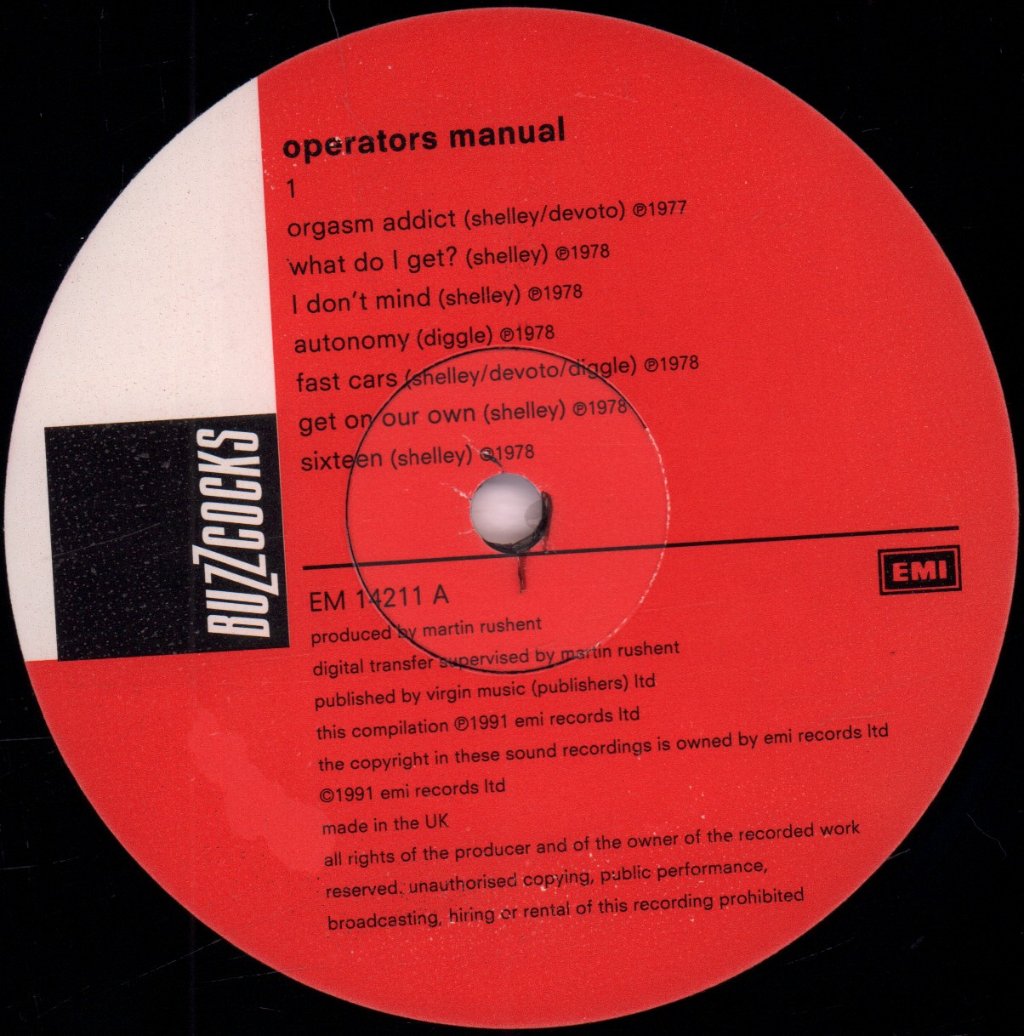 Buzzcocks - Operators Manual Buzzcocks Best - Double Lp