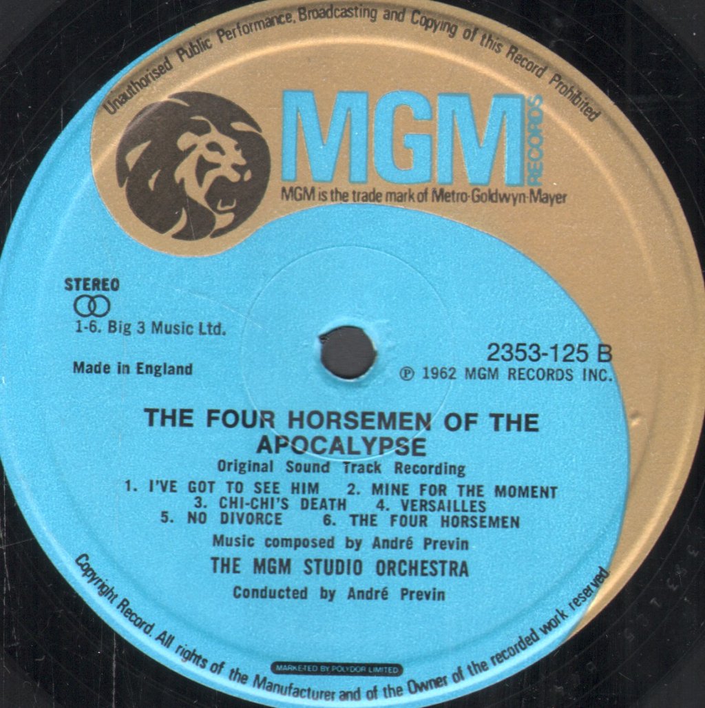 Four Horsemen Of The Apocalypse - Original Soundtrack - Lp