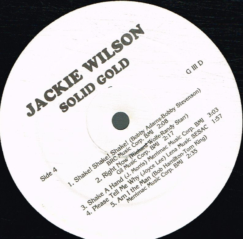 Jackie Wilson - Solid Gold - Double Lp