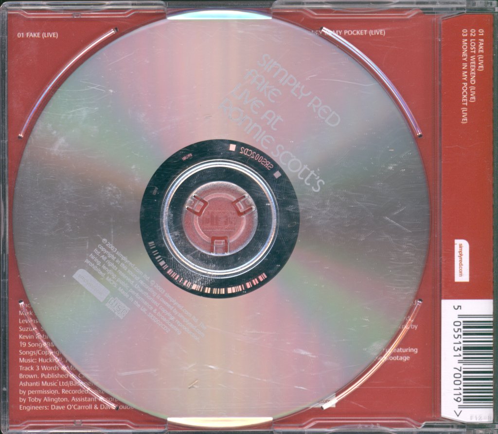 Simply Red - Fake (Live At Ronnie Scott's) - Cd