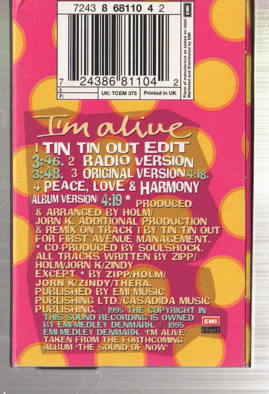 Cut N Move - I'm Alive - Cassette