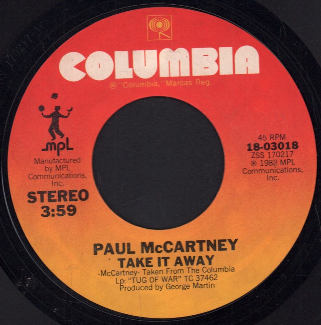 Paul McCartney - Take It Away - 7 Inch