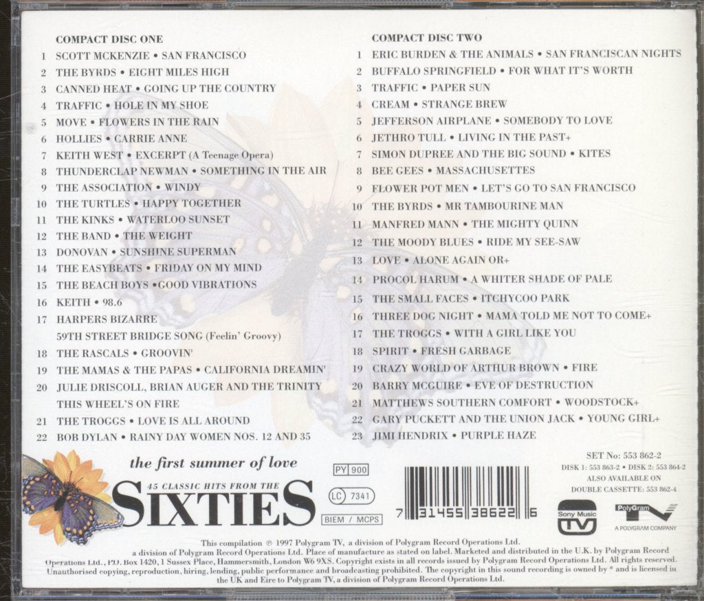 Various Artists - First Summer Of Love. 45 Classic Hits From The Sixties - Double Cd