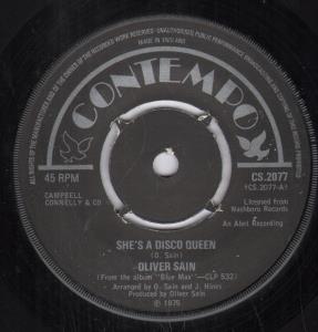 Oliver Sain - She's A Disco Queen - 7 Inch