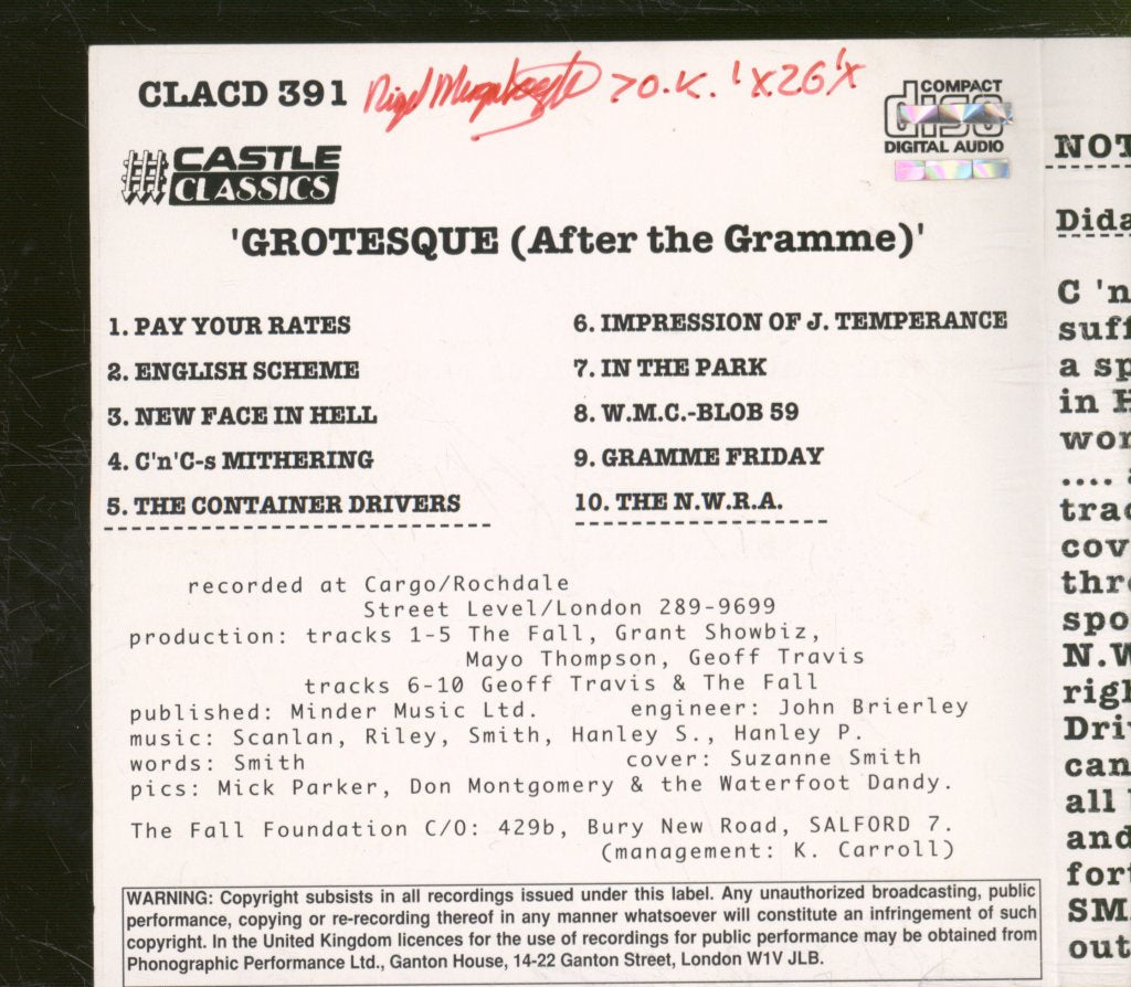 Fall - Grotesque (After The Gramme) - Cd