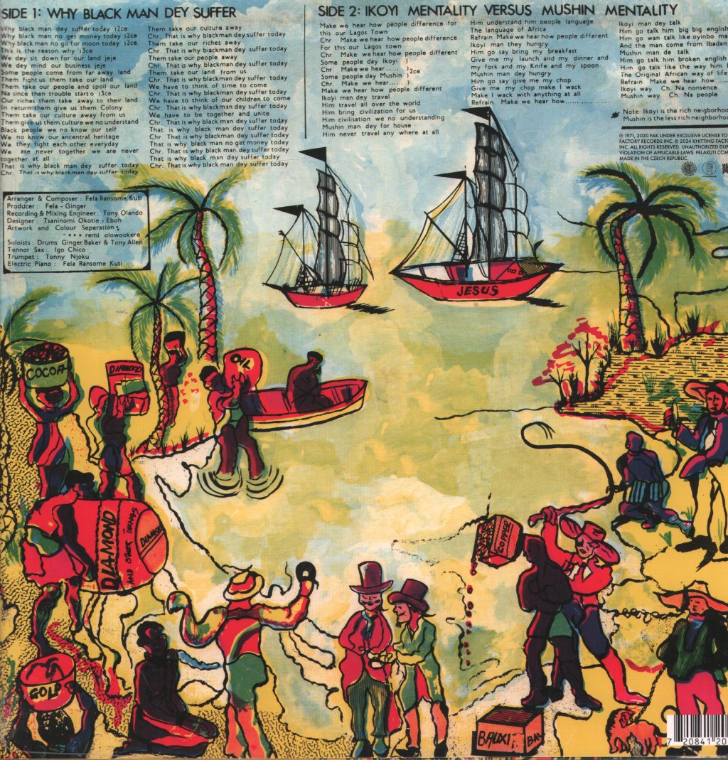 Fela Ransome-Kuti And The Africa 70 - Why Black Man Dey Suffer - Lp