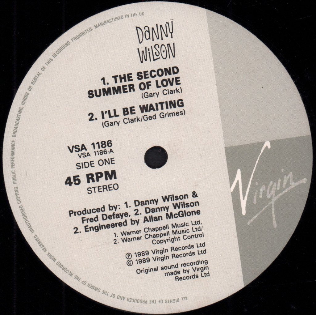 Danny Wilson - Second Summer Of Love - 10 Inch