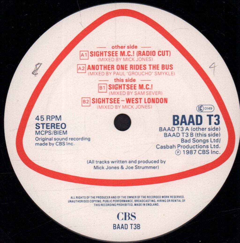 Big Audio Dynamite - Sightsee Mc - 12 Inch