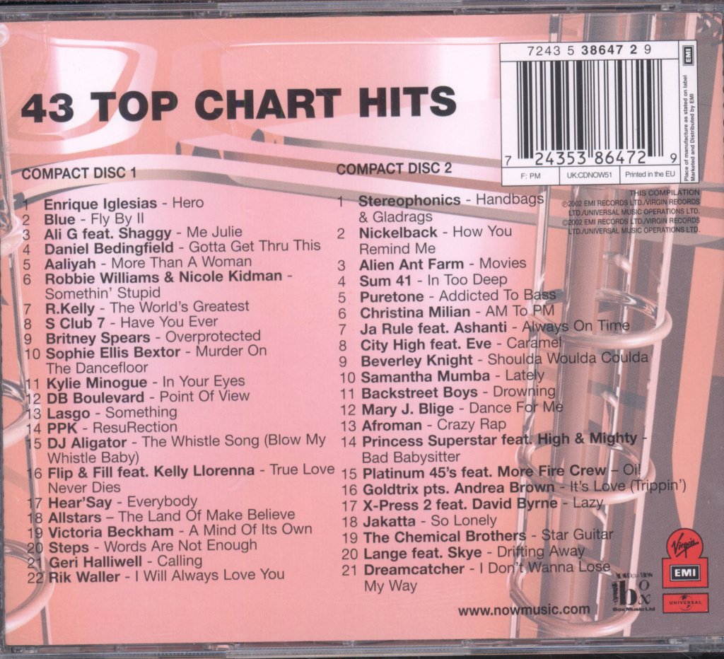 Various Artists - Now That's What I Call Music! 51 - Double Cd